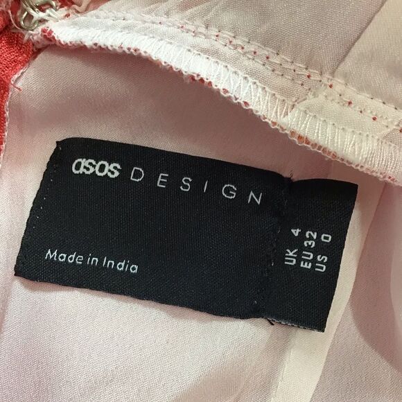 ASOS DESIGN Button Through Blouson Sleeve Mini Dress New Size 0 - Picture 6 of 9